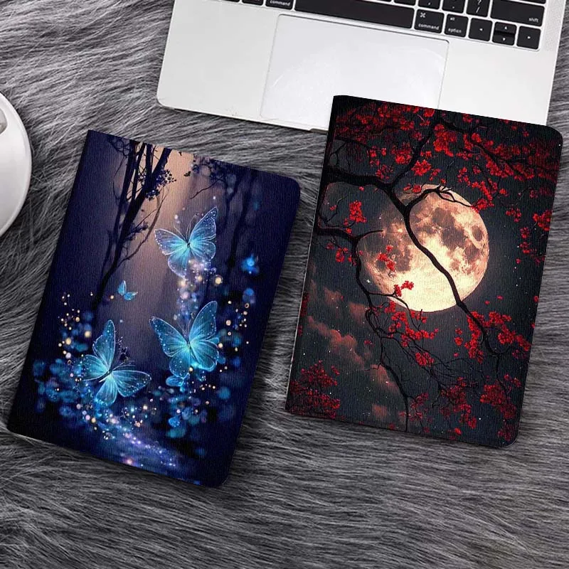 

Blue Butterfly Night Light Tablet Case For Samsung Tab Galaxy S6 S11 A A7 A8 A9 A11 10.1 10.4 10.5 Plus Lite Gift