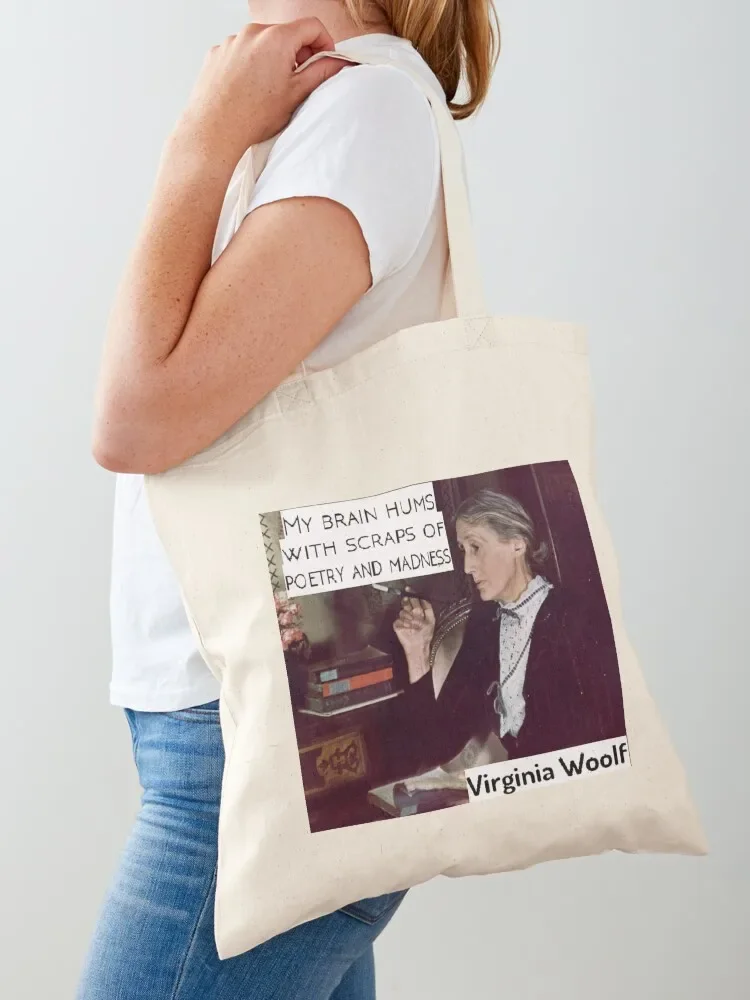 Virginia Woolf - Poetry & Madness Tote Bag Canvas shoulder bag personalized tote bag