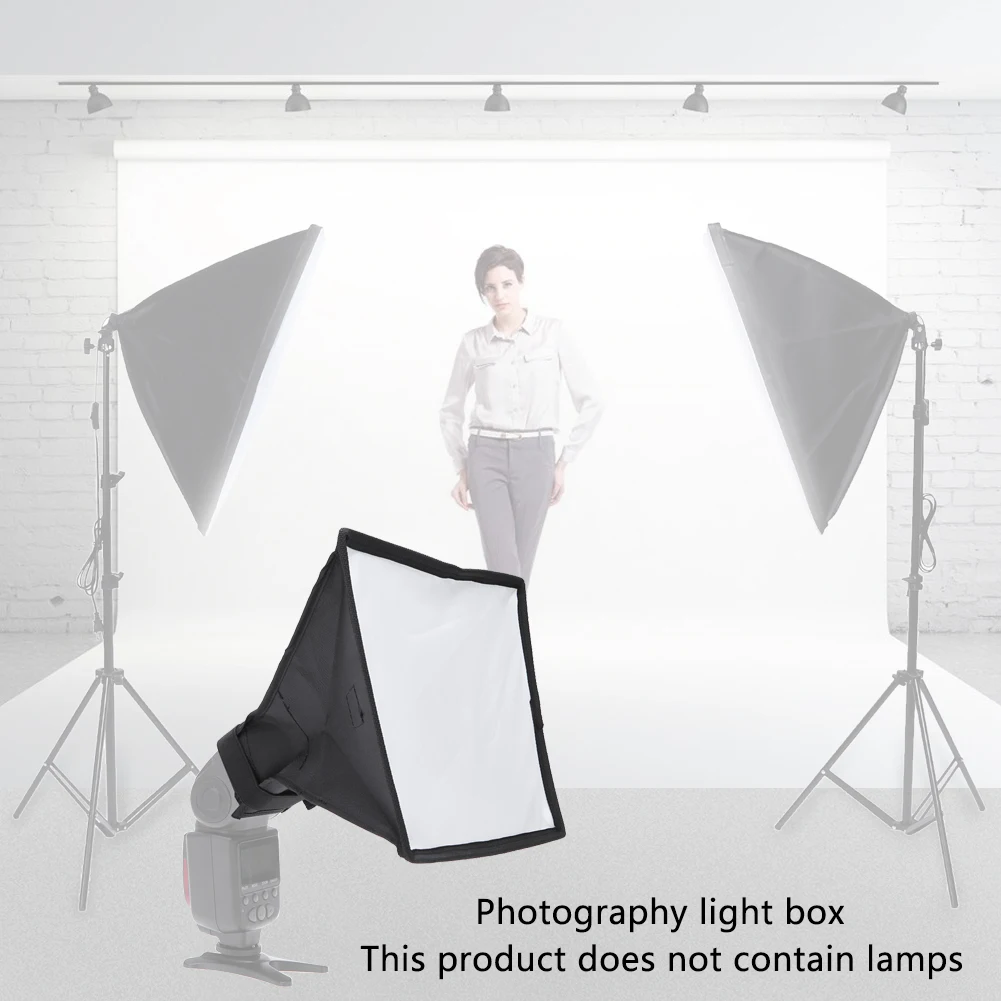 Picture 5: Photography Flash Diffuser Softbox Multi-function Portable Practical  Speedlight Soft Light Box Universal 20x30cm