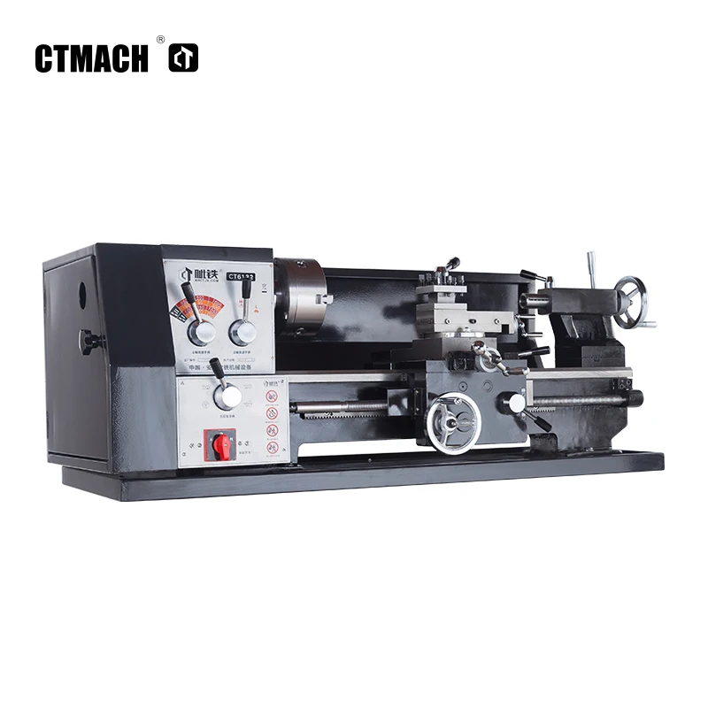 CT6132 Horizontal Metal Lathe Manual Precision Bench Lathe Spindle Bore 38mm Lathe Machine for Hobby