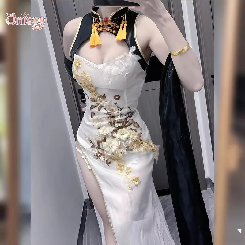 

Goddess of Victory: NIKKE Crown Cosplay Costume Fusion of Chinese cheongsam and Miss Yu Pure Desire Style Set Onicos