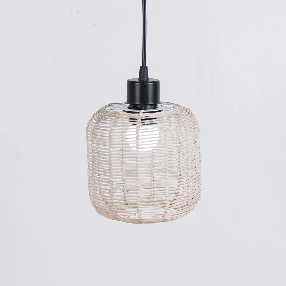 

Rattan Woven Lampshade Pendant Light Shade Replacement Iron and Rattan Decorative Lampshade for Ceiling Lamp Chandelier Lamps
