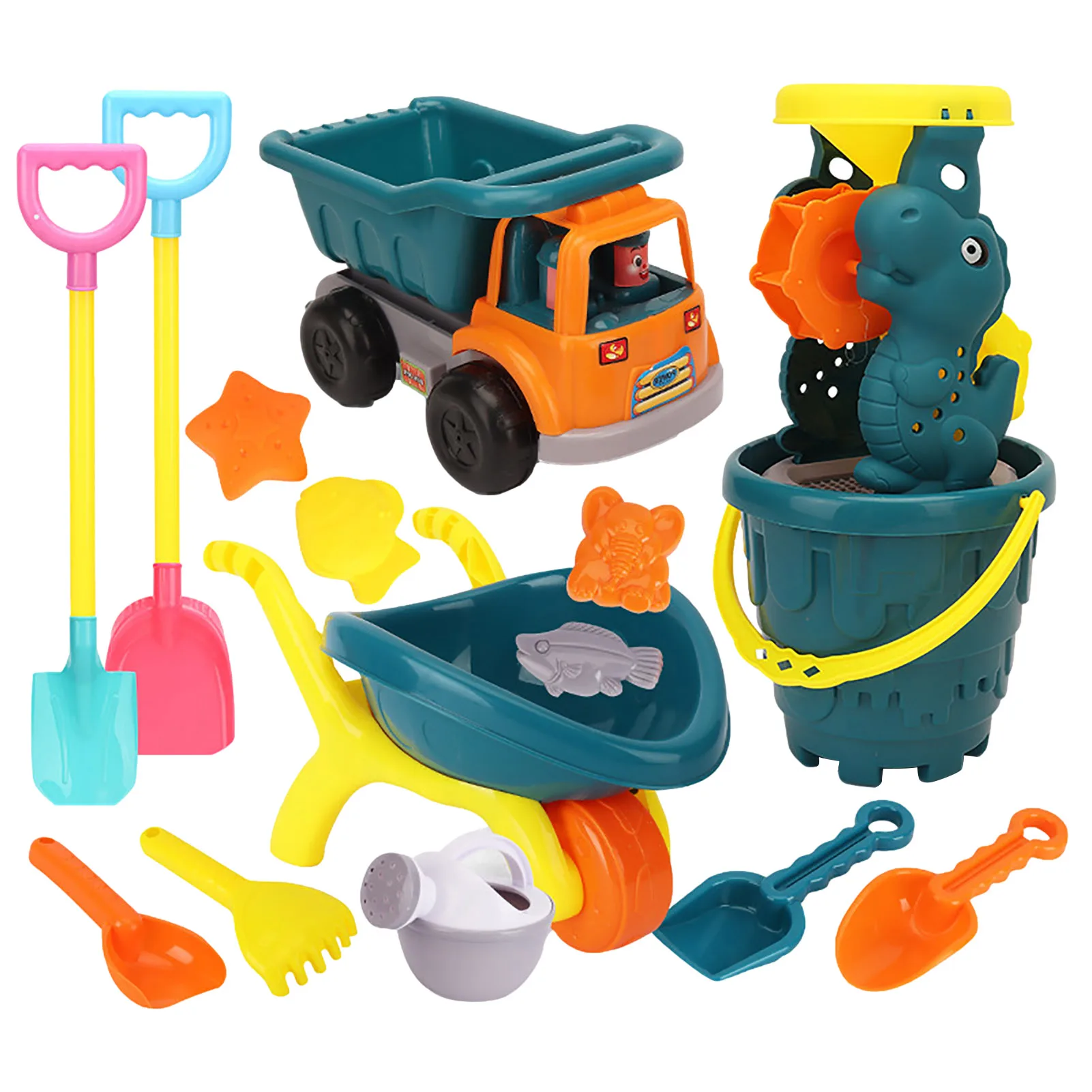 15Pcs Kids Beach Sand Toys Set Beach Bucket Beach Shovel Tool Kit Outdoor Toddler Beach Toys Sandbox Toys Play Sand For Kids