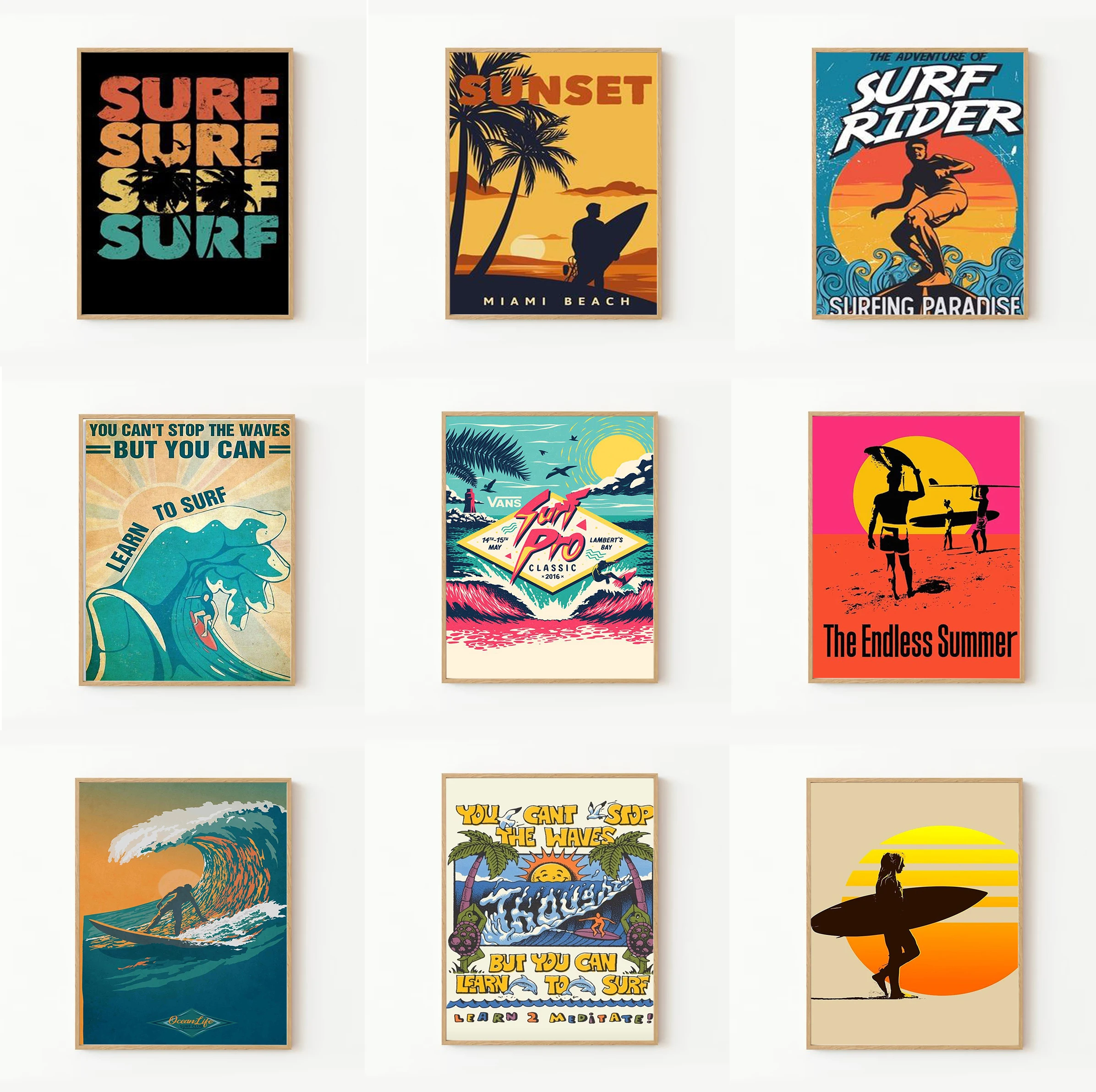 

Surf Poster Canvas Home Decorations Customized Posters Paintings For Bedroom Decoration Decor For Room Picture On The Wall Art