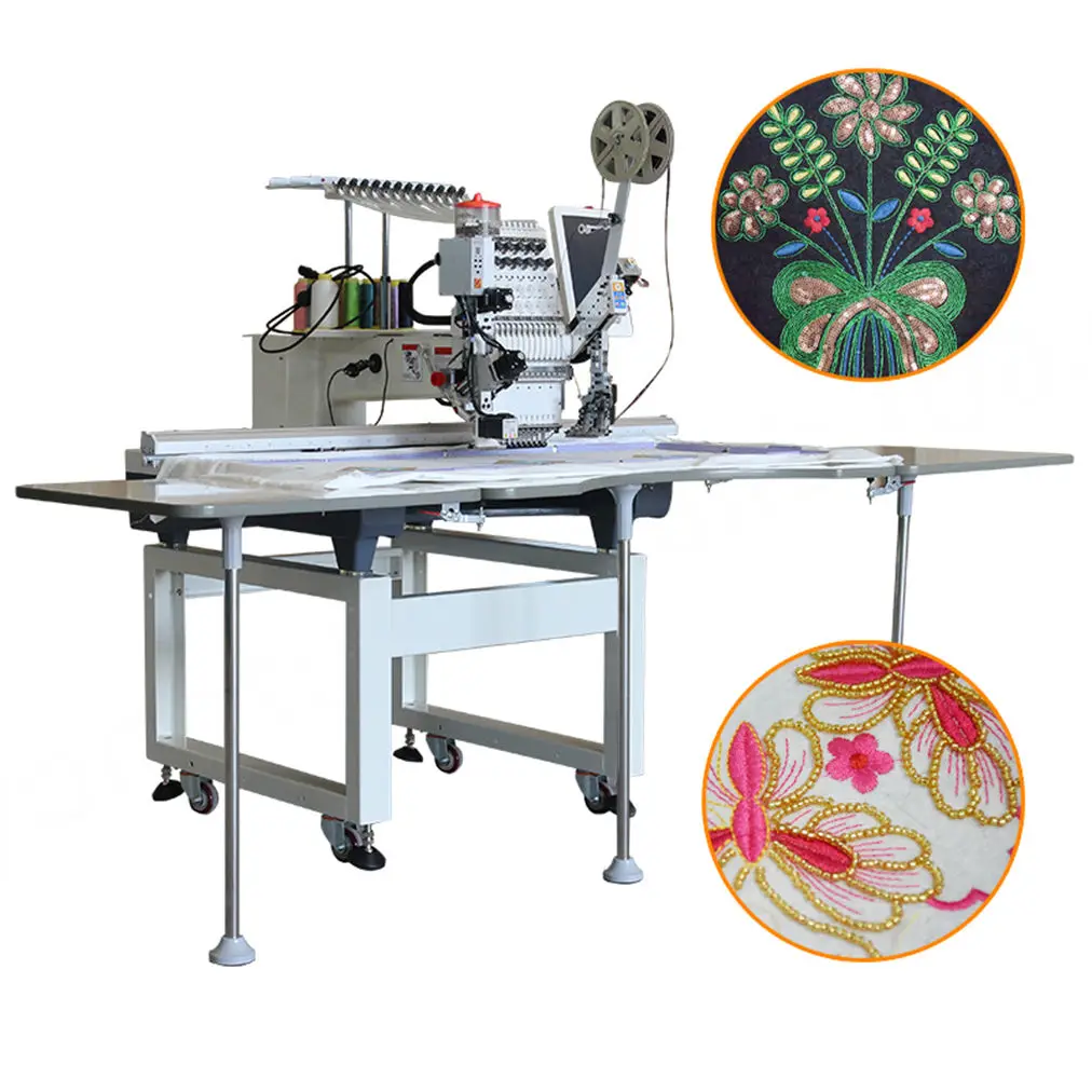 3 Head Multi-needle Embroidery Machine 15 Needles Computerized Sewing Machine for Cap Hat T-Shirt Hoodie Clothing Factory Price