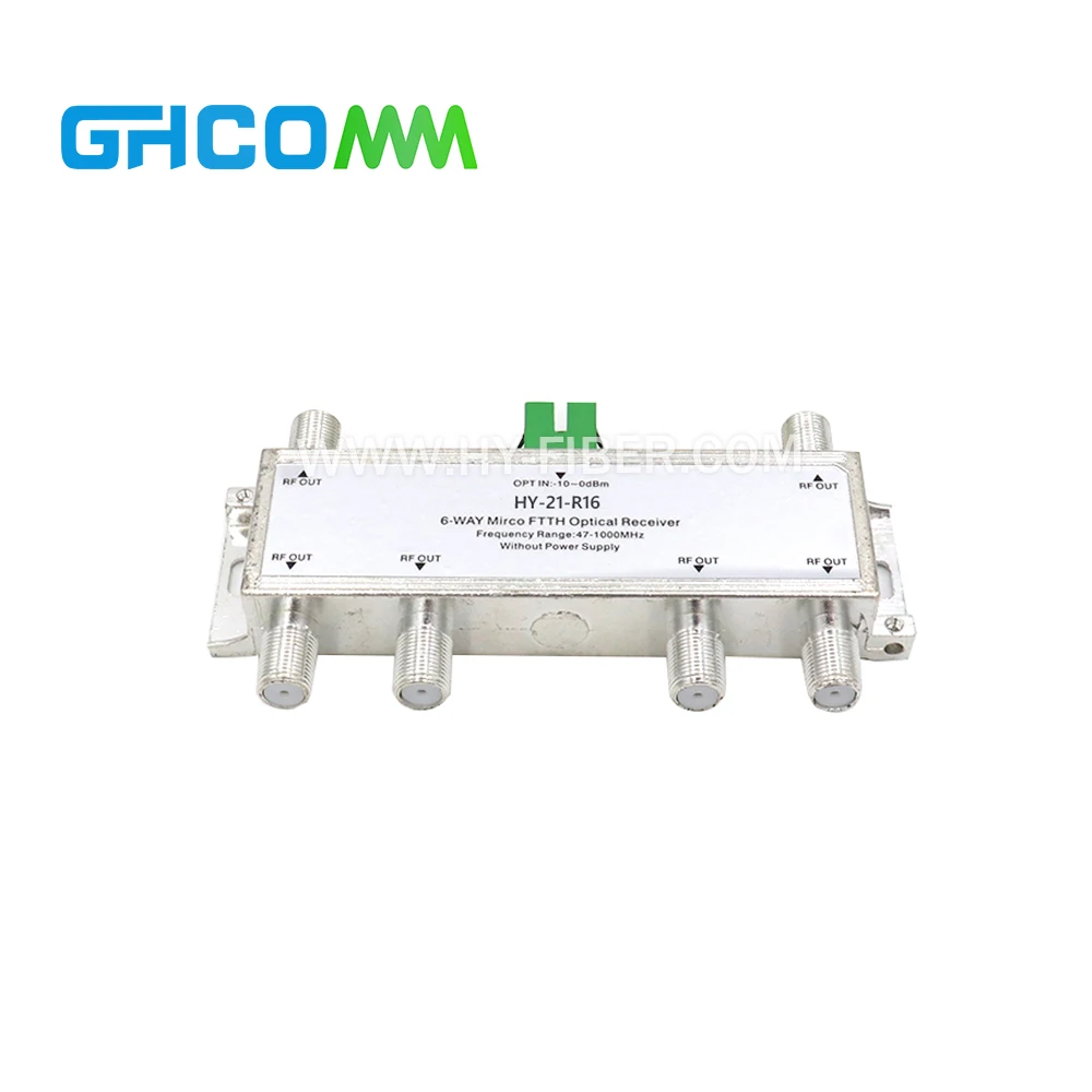 Receptor Óptico Pasivo FTTH de Alta Sensibilidad con 6 Salidas R16