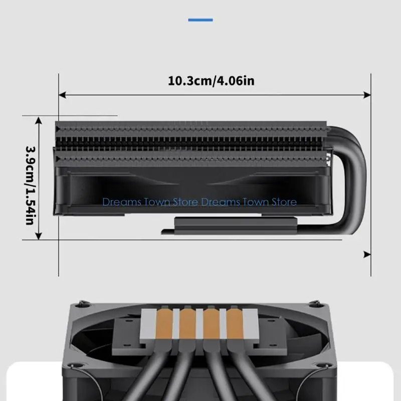 HX6A Quick Installation Top Down CPU Cooling 4 Heat Pipe 3800RPM Thermal Management