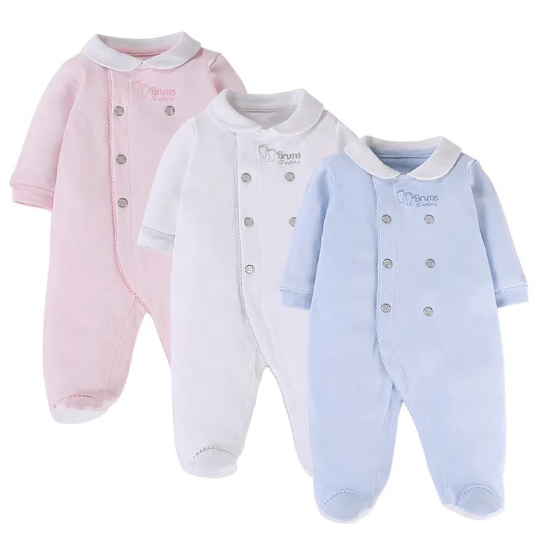 Baby rompers long sleeves children clothing baby newborn overalls kids boy girl clothes baby jumpsuit with embroidery front open