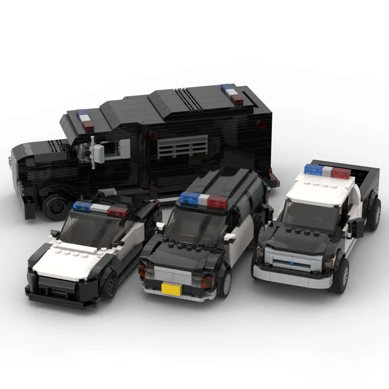 

1642pcs MOC Police Vehicle Pack City Champions Super Car Building Blocks Christmas Gift Enthusiasts for kids