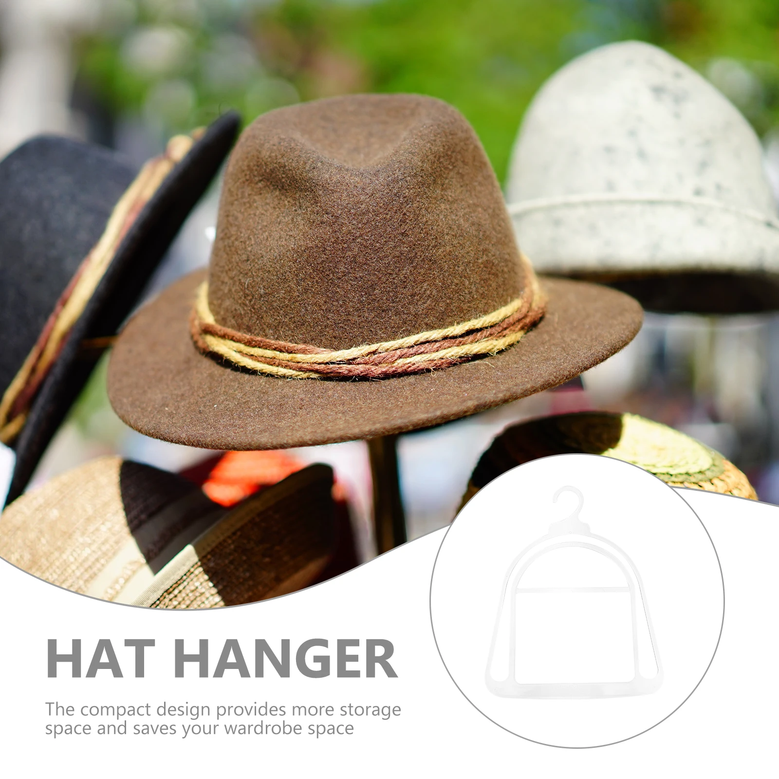 

10pcs Plastic Hat Rack Hanger Thick Winter Cotton Cap Display Stand Storage Organizer Transparent Hooks Closet