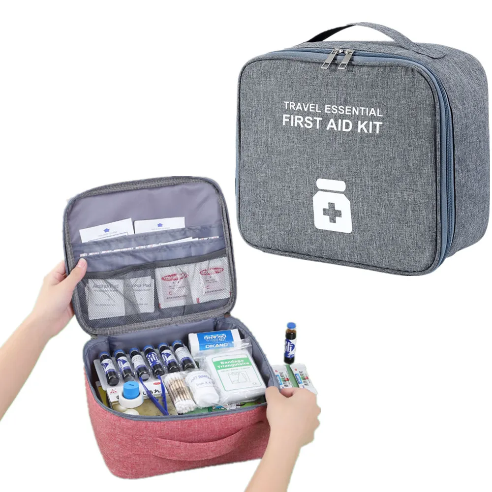 Home First Aid Kit Large Capacity Empty Medicine Storage Bag Portable Travel Medicine Box Survival Bag Emergency Bag For Car