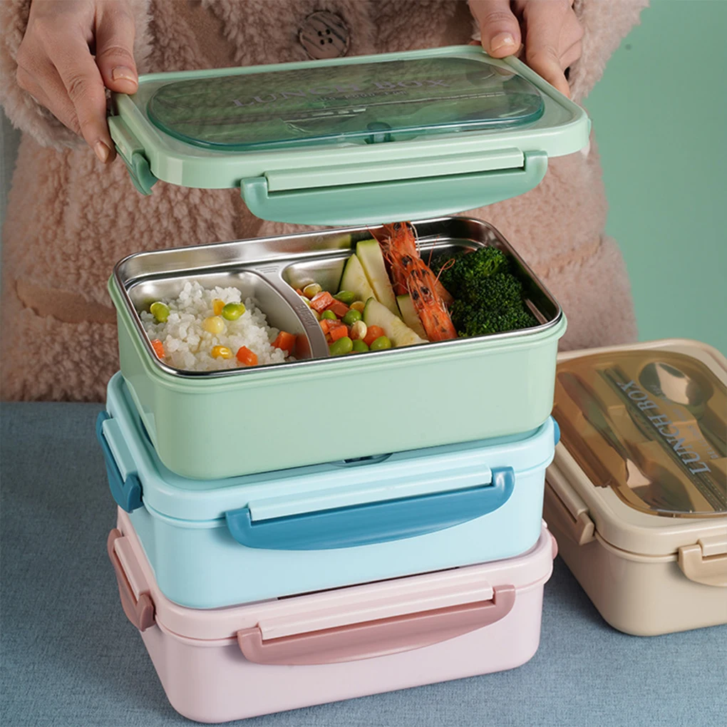 

Leakproof Food Container 304 Stainless Steel Lunch Box Hot Water Insulation Smooth Base Microwave