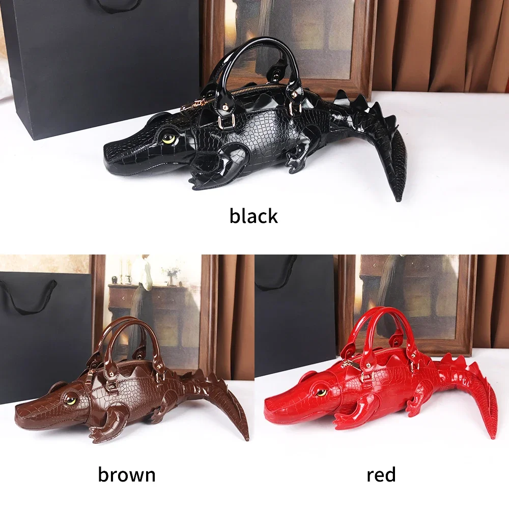 The Unique and Creative Crocodile-Shaped Women's Bag, an American Hot Girl Hand-Held Crossbody Bag, Has a Niche Design Sense