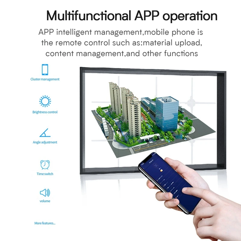 Wifi 3D Hologram Fan Projector 2000X224 Resolution 224 LED Beads Borderless Images For Business Advertising