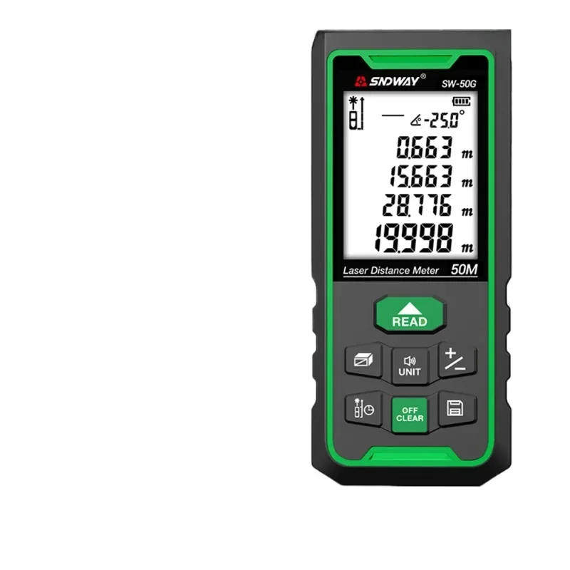 SNDWAY SW-50G/70G/ 100G Laser distance meter Digital range finder 100m 70m 50m Rangefinder Trena lazer Green light measurement