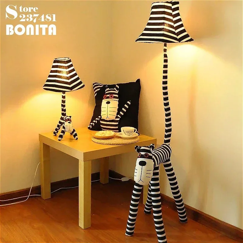 

Торшер с милым полосатым котом, ночник с регулируемой яркостью и гибкими ножками, декор для детской спальни, гостиной, подарок на Рождество и день рождения