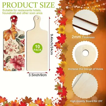 6ks mini dřevěné krájecí prkénko s rukojetí malé krájecí prkénko řemeslné dřevěné pádlovací prkénko pro DIY festivalové kuchyňské dekorace do domácnosti 8 nejlepší prodej Nástroje na řezání dřeva pro řemesla - №5