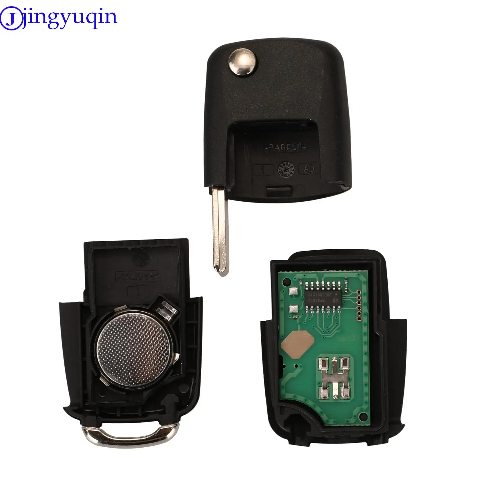 jingyuqin Car Remote Key For VW Bora Golf Polo Passat Touran Seat Skoda 434MHz ID48 Chip 1J0959753AG/ 1J0959753CT/1J0959753DJ