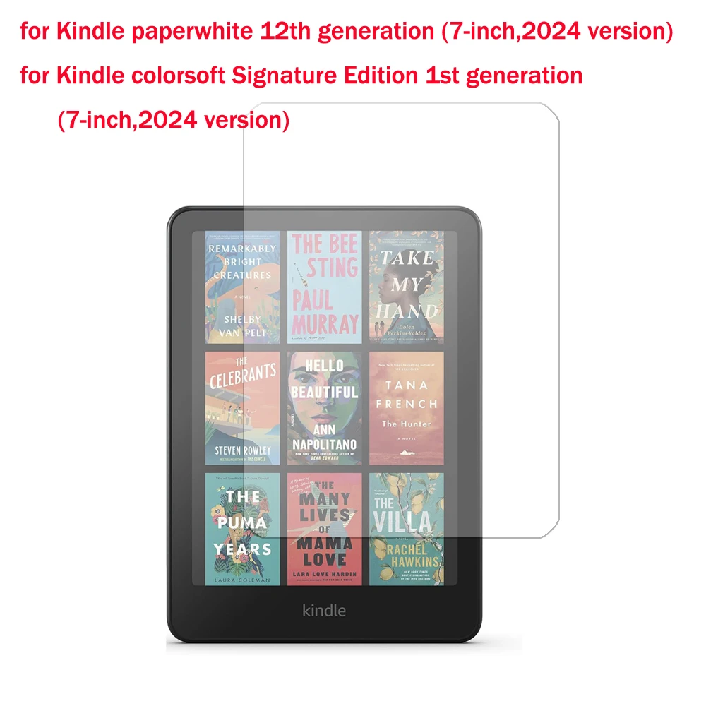 

1 шт., защитное стекло для экрана Kindle paperwhite, 11-го/12 поколения, 6,8 дюйма, 7,0 дюйма, цветная мягкая защитная пленка от царапин