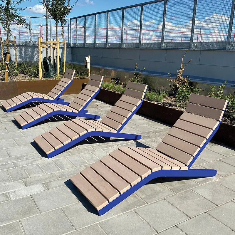 

Park reclining lounge chairs Outdoor beach chairs Hotel Farm scenic spot Personalized bed Seaside pool lounge chairs