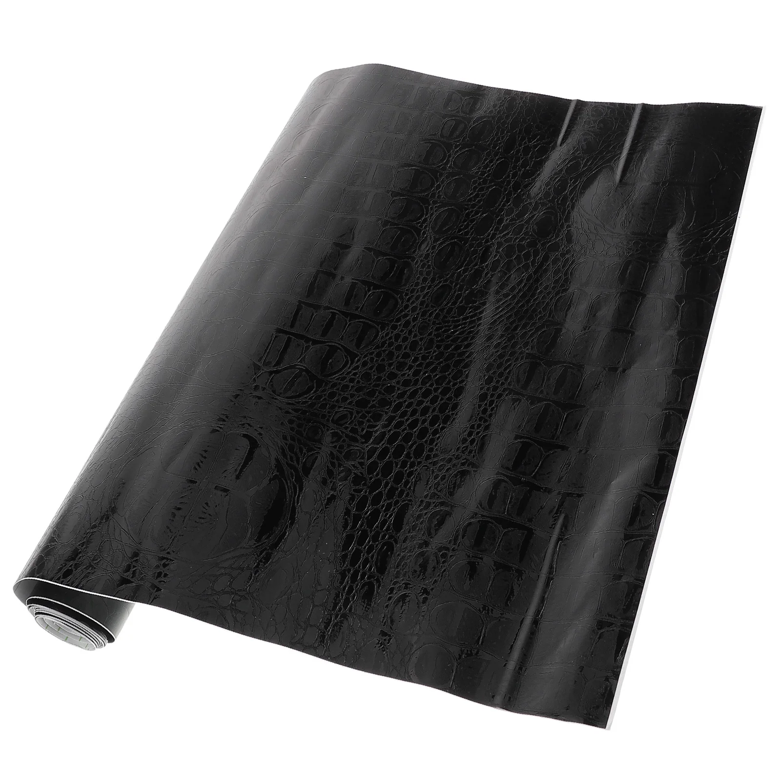 

152Cmx30Cm Crocodile Texture Black Vinyl Wrap Self Adhesive Car Interior Film For Dashboard Furniture Durable Waterproof Uv