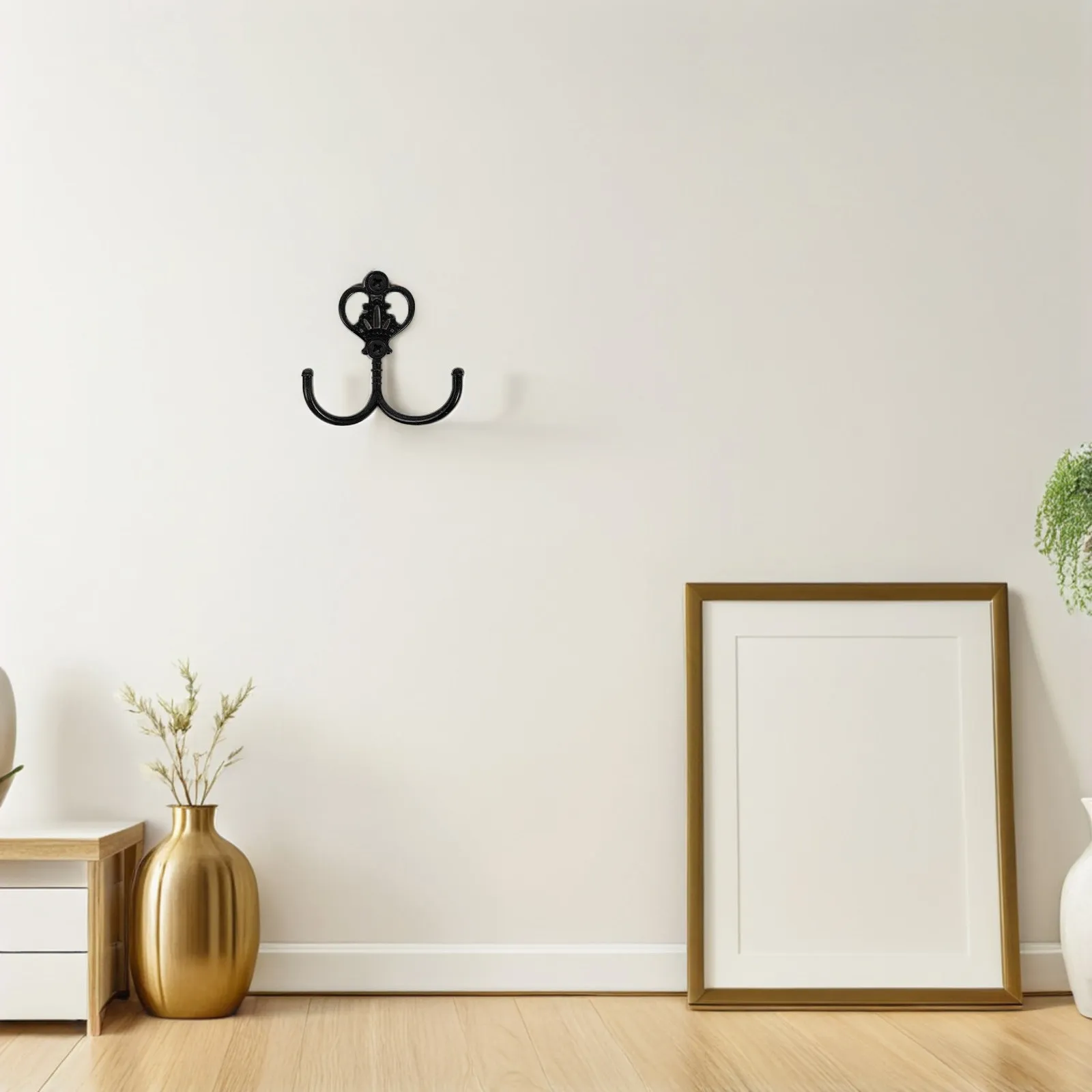 12Sets Vintage Wall Mounted Double Prong Coat Hooks Heavy Duty Rustic Metal Towel Robe Hooks for Bathroom Bedroom Entryway