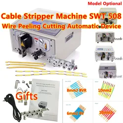 Cable Stripper Machine SWT508 Series Wire Peeling Cutting Equipment Automatic 508C 508E 508SD Wire Cutter Touch Screen 220V 110V