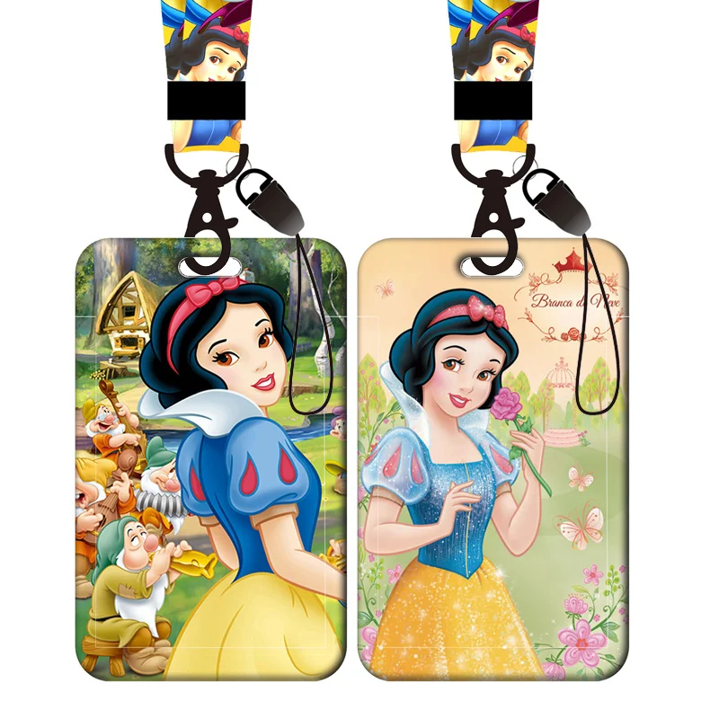 

Disney Snow White Card Holder Lanyard for Keychain Retractable clip ID Card Holders Neck Strap Door Badge Holder Reel Yoyo