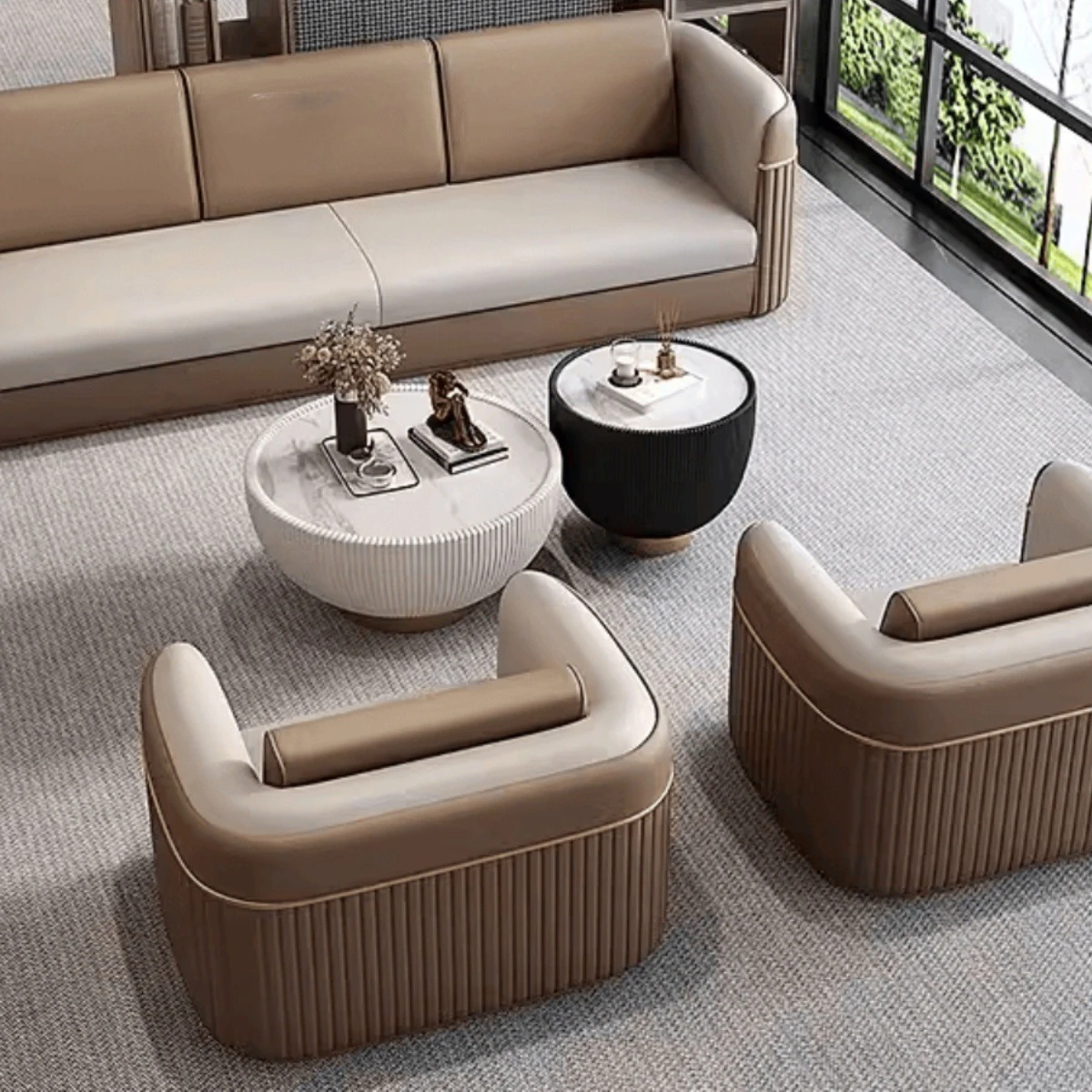 Commercial Fabric Sofa Hotel Lobby Sales Office Rest Area Sofa Chair Office Reception Small Sofa