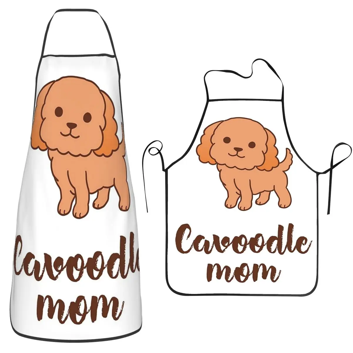 

Фартук для собаки и мамы, фартук для шеф-повара, приготовления пищи, выпечки, нагрудник без рукавов, кухонный сарафан для чистки для женщин и мужчин, живопись