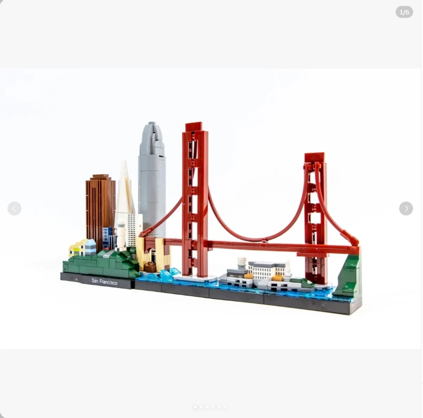 MOC DIY 21043 San Francisco Architecture Building Blocks Model Fit Toys for Children Christmas Gifts