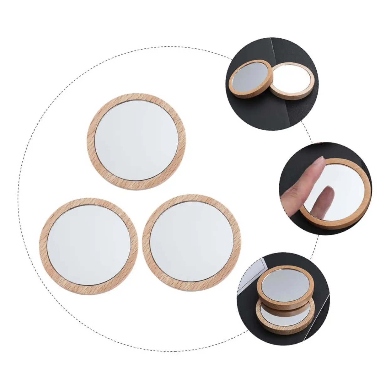 

40Pcs Portable Compact Mirror Lightweight Handheld Travel Vanity Mirror for Women Aesthetic Design