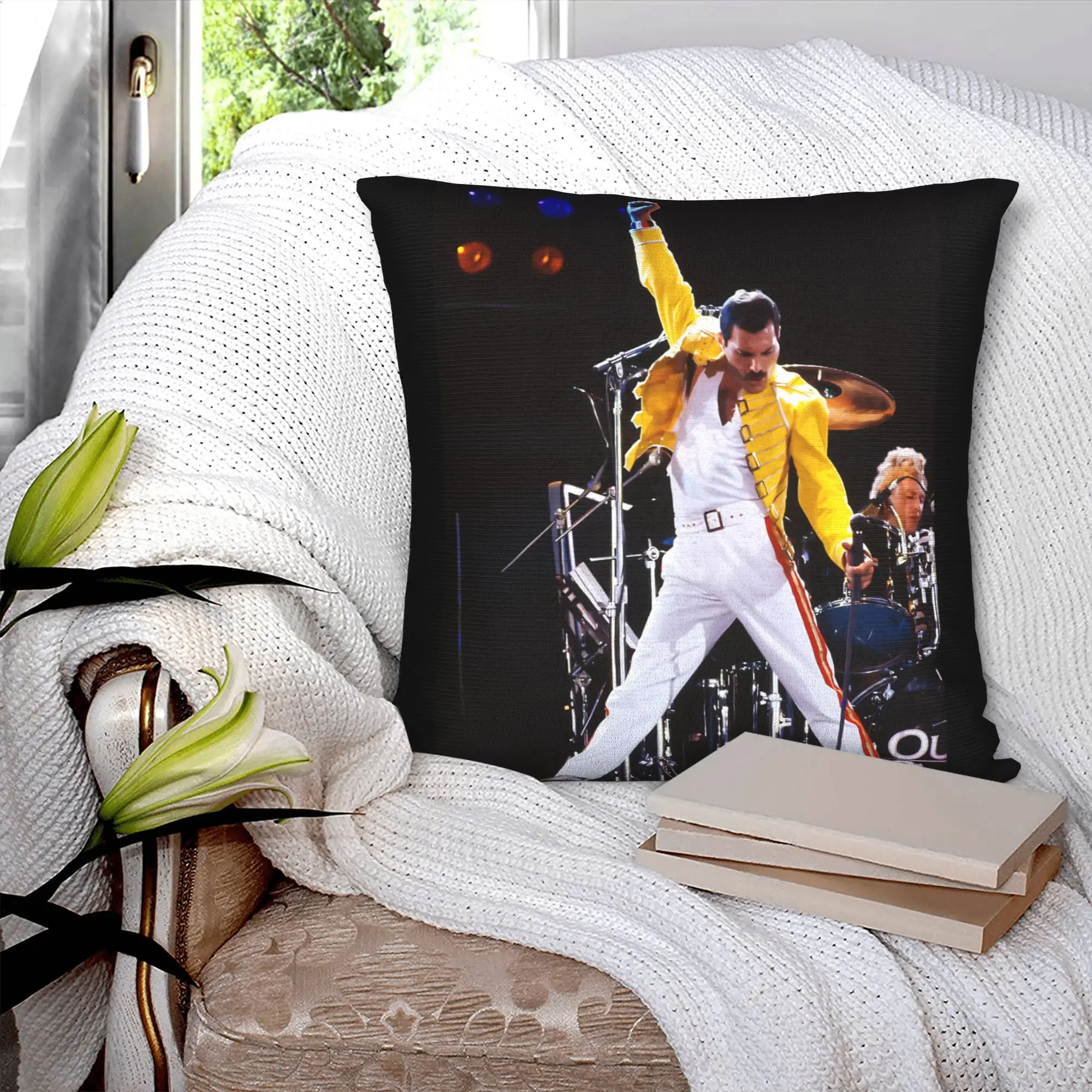 Freddie Mercury Throw Pillow Decorative  Luxury Cushion Cover Car Pillowcase