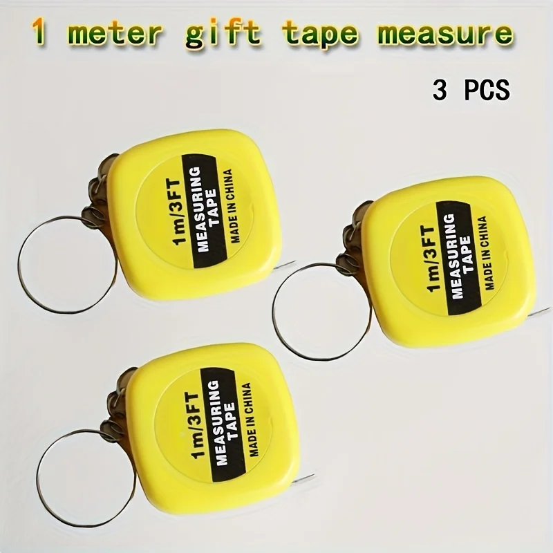 1 /3 gift tape measure 1M small steel tape measure 1m measuring ruler stainless steel tape key chain portable ruler