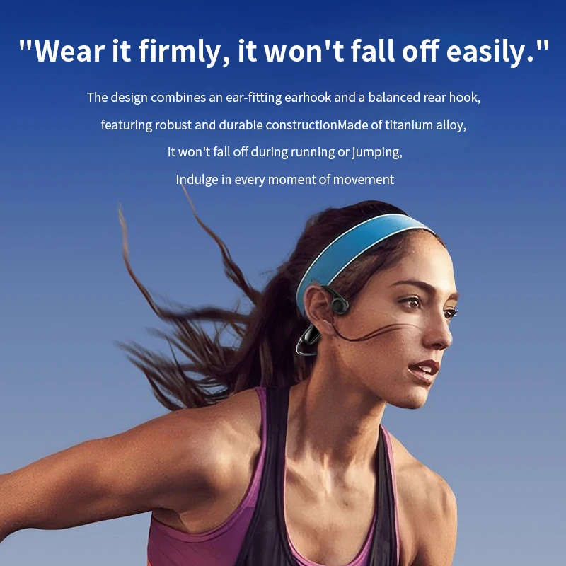 Słuchawki sportowe Lenovo z przewodnictwem kostnym, wodoodporne IPX8, do pływania, jazdy na rowerze, biegania, z pamięcią 8 GB, słuchawki Bluetooth — zdjęcie produktu 4