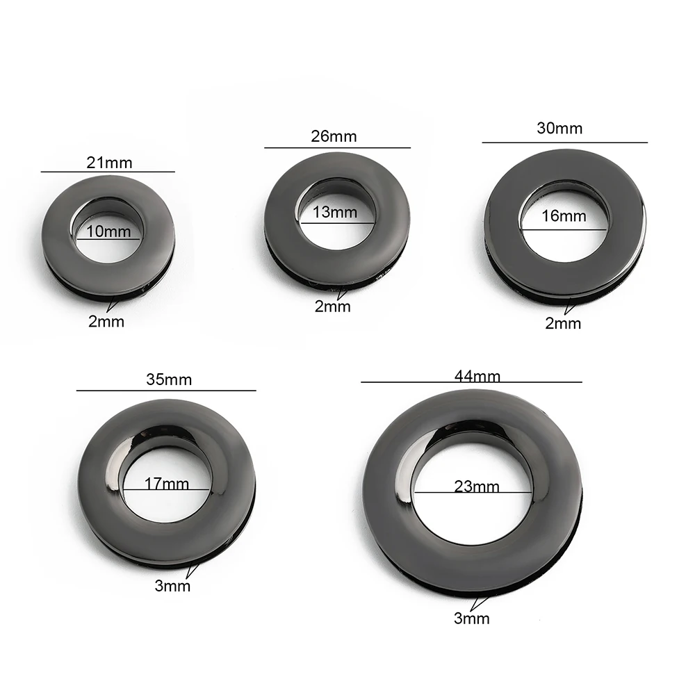 10/30/100PCS 10-23mm Metal Eyelet Screw Buckle O Ring Grommet Clasp For Bags Dog Chain Hook Clothes Jeans Decoration Accessories