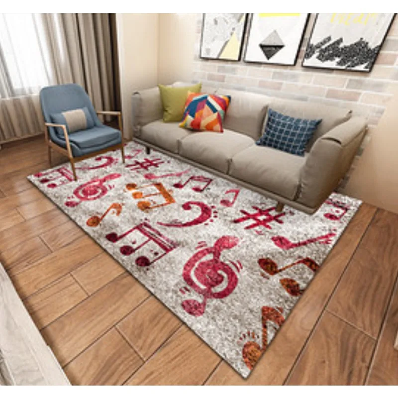 

Red Note Area Rug Cartoon for Bedroom Living Room Home Sofa Decoration Kids Large Floor Mat Gift Home Decoration