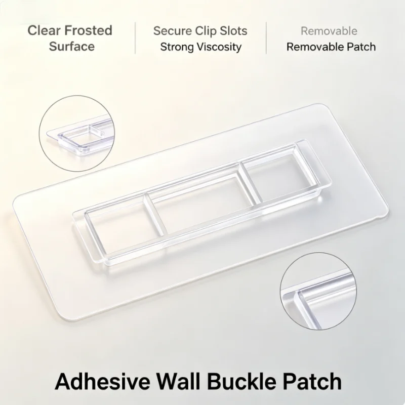 10PCS No-drill Adhesive Storage Rack Tissue Box Hook Wall-mounted Strong Traceless Adhesive Buckle Self-adhesive and Removable - view 2