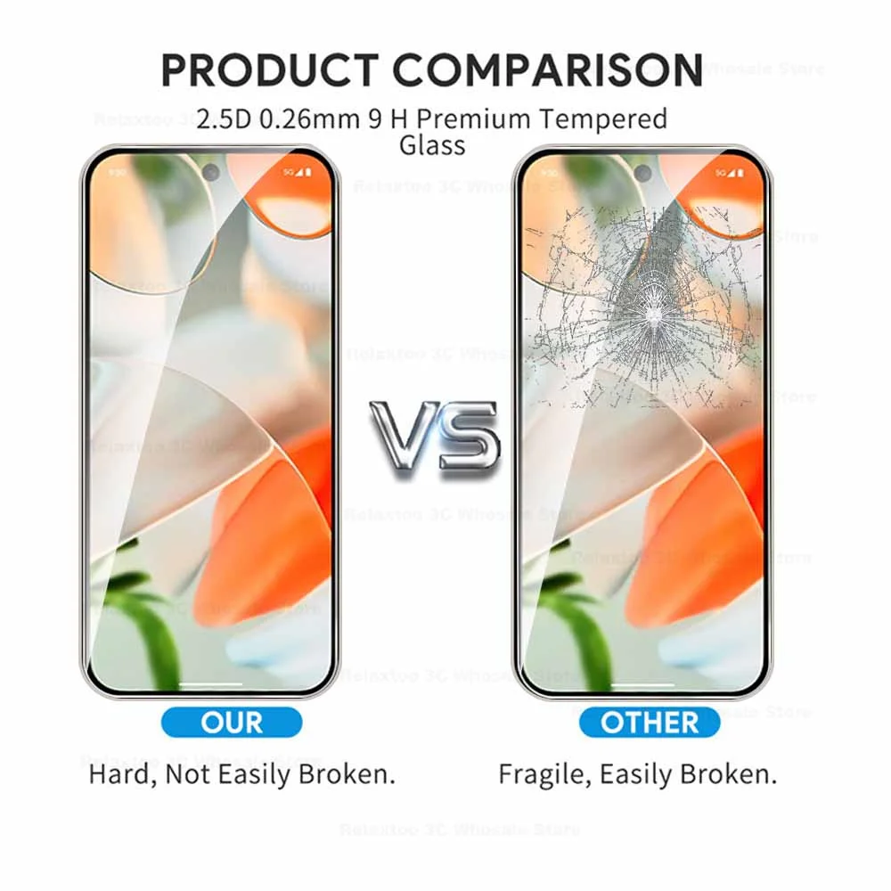 2in1 Camera Tempered Glass Case For Google Pixel 8 9 Pro XL Screen Protector Pixel8 Pixel 8 Pro 7a 6a 8a 6 9Pro Protective Film