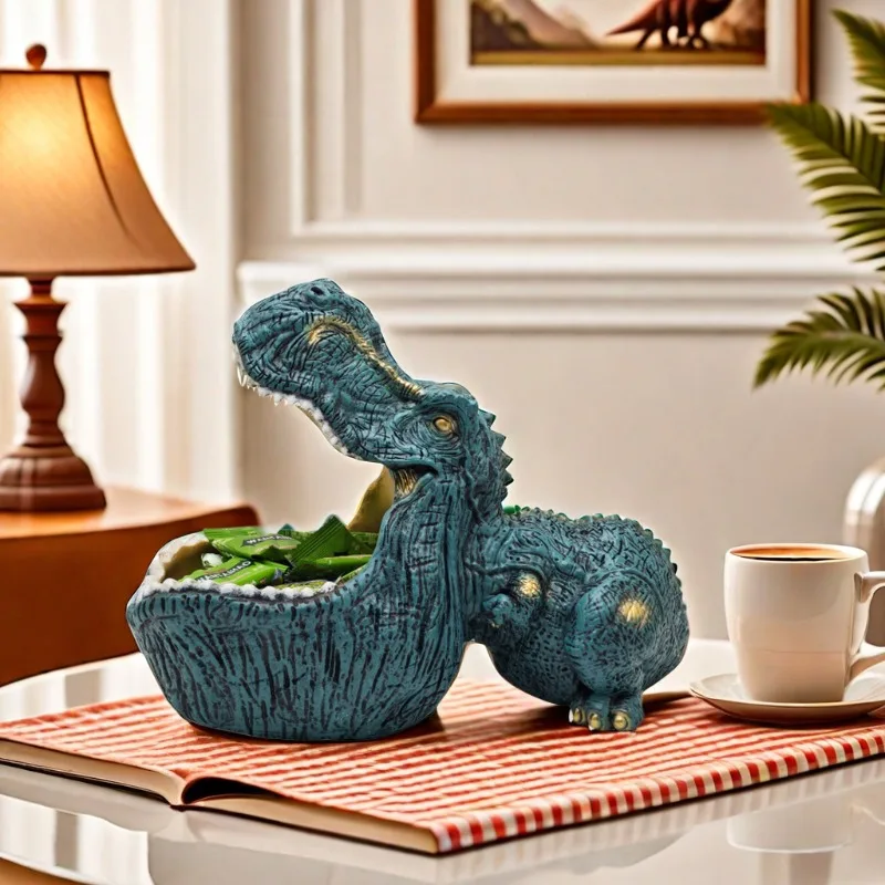 

Resin Crocodile Statue Sculpture Key Candy Storage Decoration Container Decoration HomeDining Table Decoration Accessories Gifts