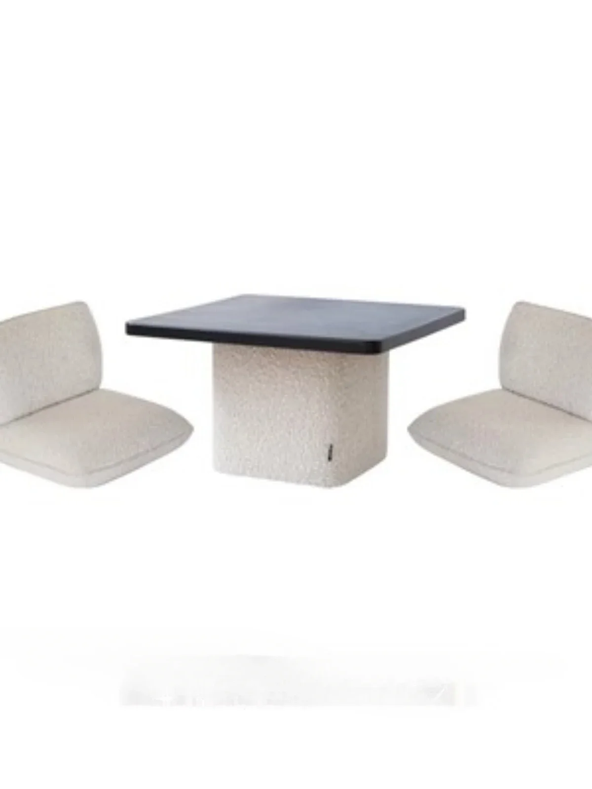 A combination of bay windows, tables, chairs, tatami mats, and solid wood Japanese minimalist Nordic designer coffee table