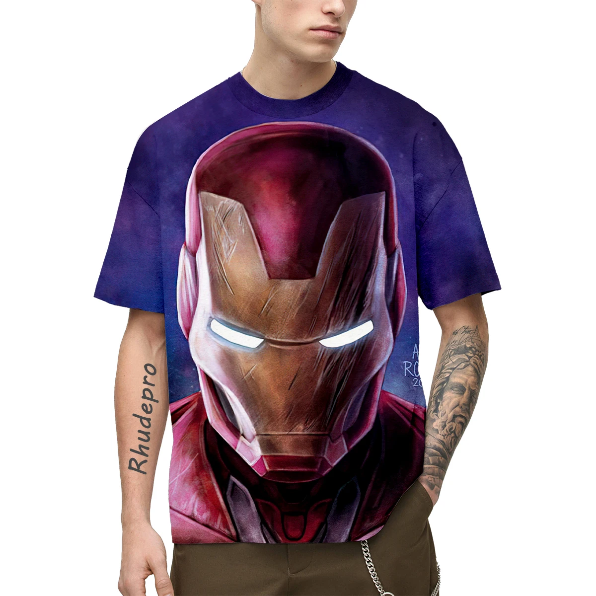 Miniso Children T-shirt Iron Man T Shirt Polyester Animal Clothes For Girls Boys T-shirt Kids Short Sleeve Boys Clothing Teen