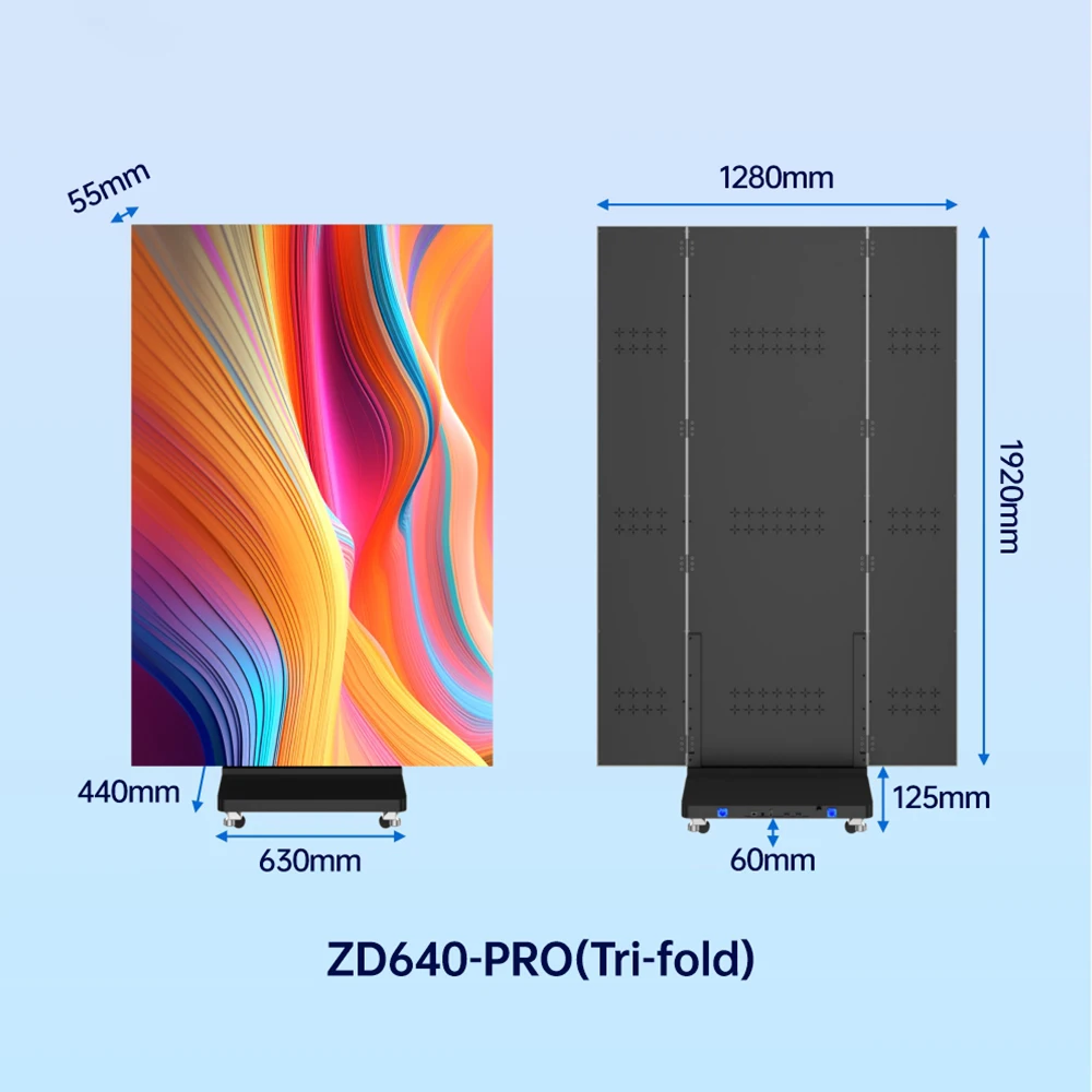 Seamless Splicing Indoor Standing Billboards LED Video Wall Portable Advertising Poster LED Display Screen