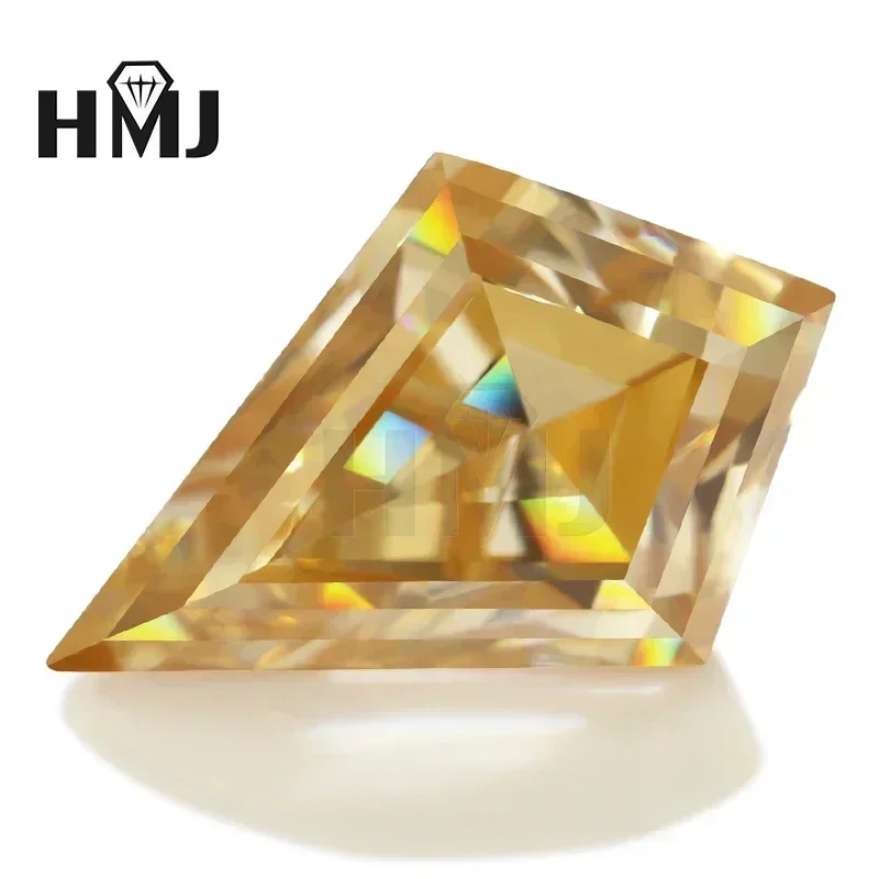 

HMJ Wholesale Loose Moissanites Stones Kite Cut Gray Green Gemstone Lab Grown Moissanite Diamonds Jewelry Making Supplies