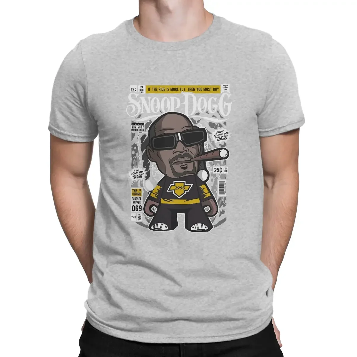 Round Neck Rap singer Cordozar Calvin Broadus Jr Tee Shirt Short Snoop Hip Hop Dog T Shirts Men's  Pure Cotton Cool T-Shirt tops