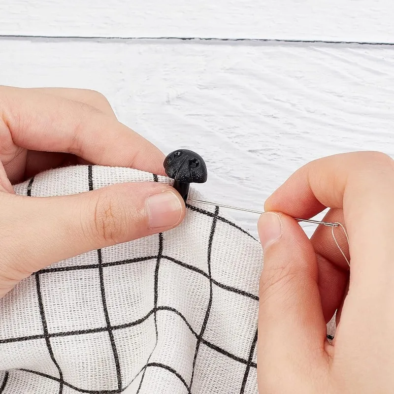 30 SZTUK Plastikowe matowe nosy bezpieczeństwa Craft Sew Dog Nose Black Teddy Bear Noses Doll Making Supplies Nose Animal Crochet Noses