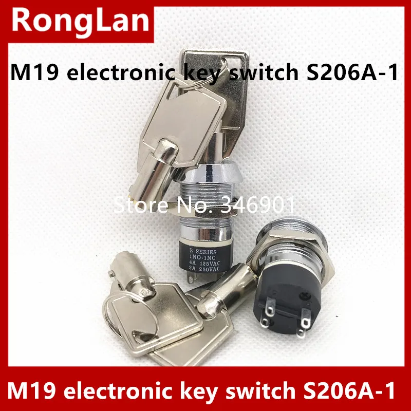 [SA]Taiwan Kim Tae-electronic lock key switch two tranches M19 electronic key switch S206A-1 original authentic--20pcs/lot