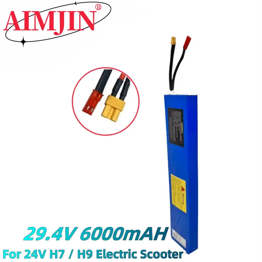 18650 Lithium Ion Cell 7S2P 24V 29.4V 38Ah/6000mah for Bicycle Electric Scooter