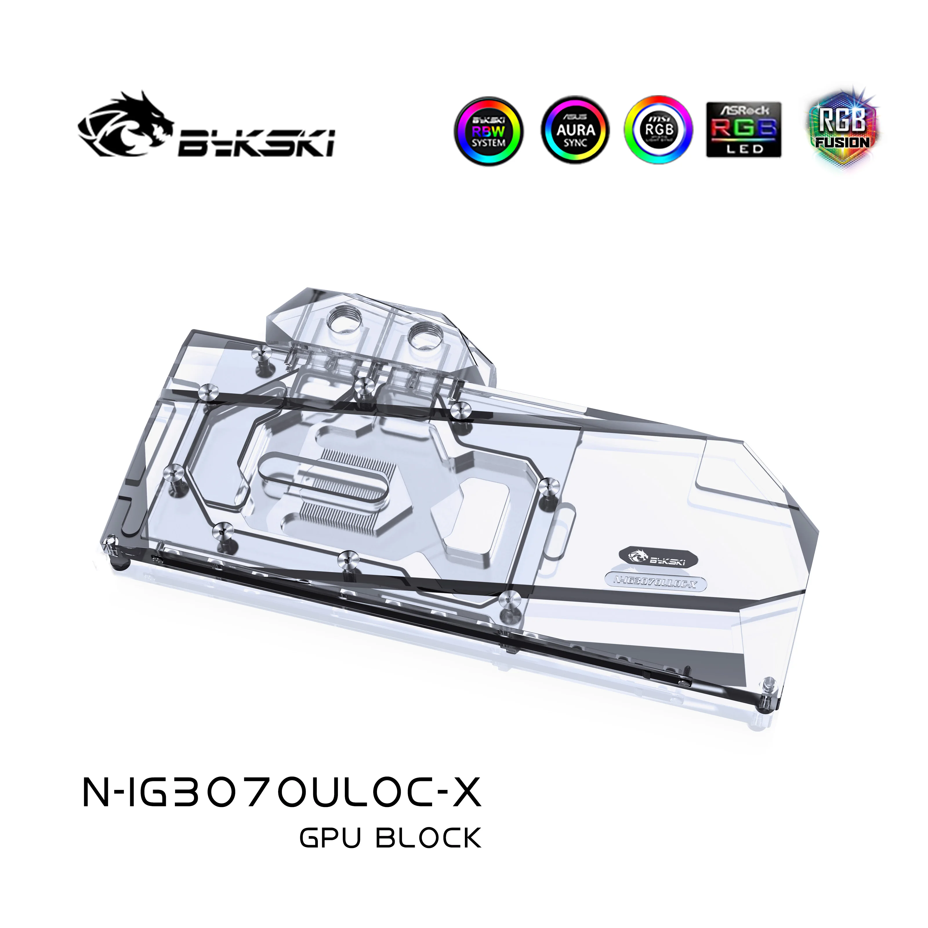 Bykski GPU Water Cooling RGB Block for Colorful RTX3070 IGame 3070 Advanced OC N-IG3070ULOC-X