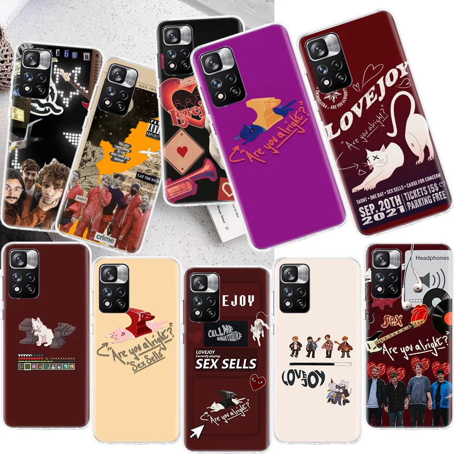 Lovejoy-Band Phone Case For Xiaomi X3 X4 F4 GT NFC X5 X6 Pro 5G M3 M4 M5 M5S Mi F6 F5 F3 F2 F1 Cover Soft TPU Capa Coq